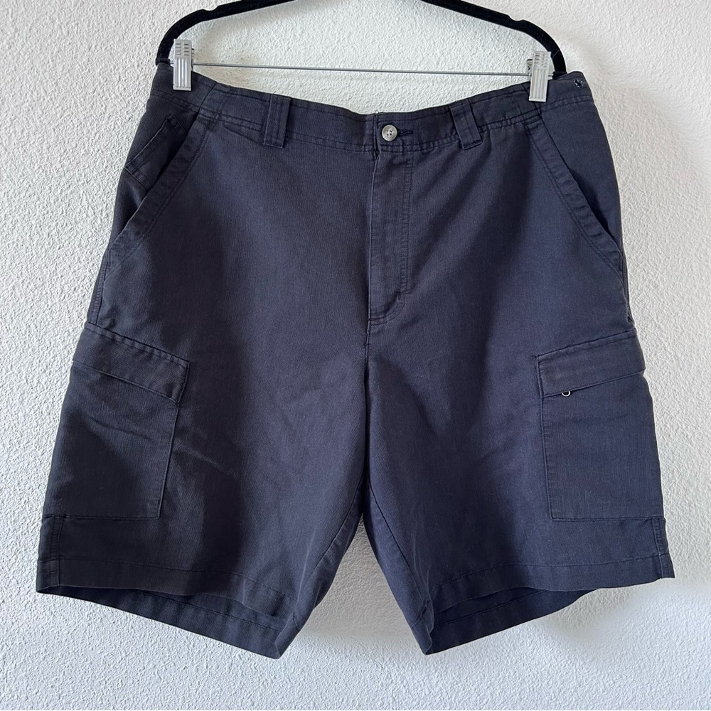Columbia Men’s Cargo Shorts Large Black Outdoors Camp Hike Casual